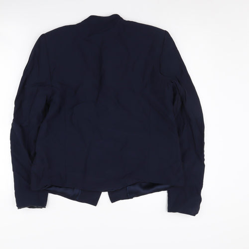 Mango Women's Blue Blazer Jacket, Large, Regular Fit