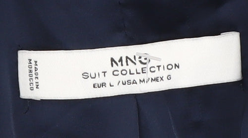 Mango Women's Blue Blazer Jacket, Large, Regular Fit