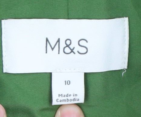 Marks and Spencer Women's Green Overcoat Size 10