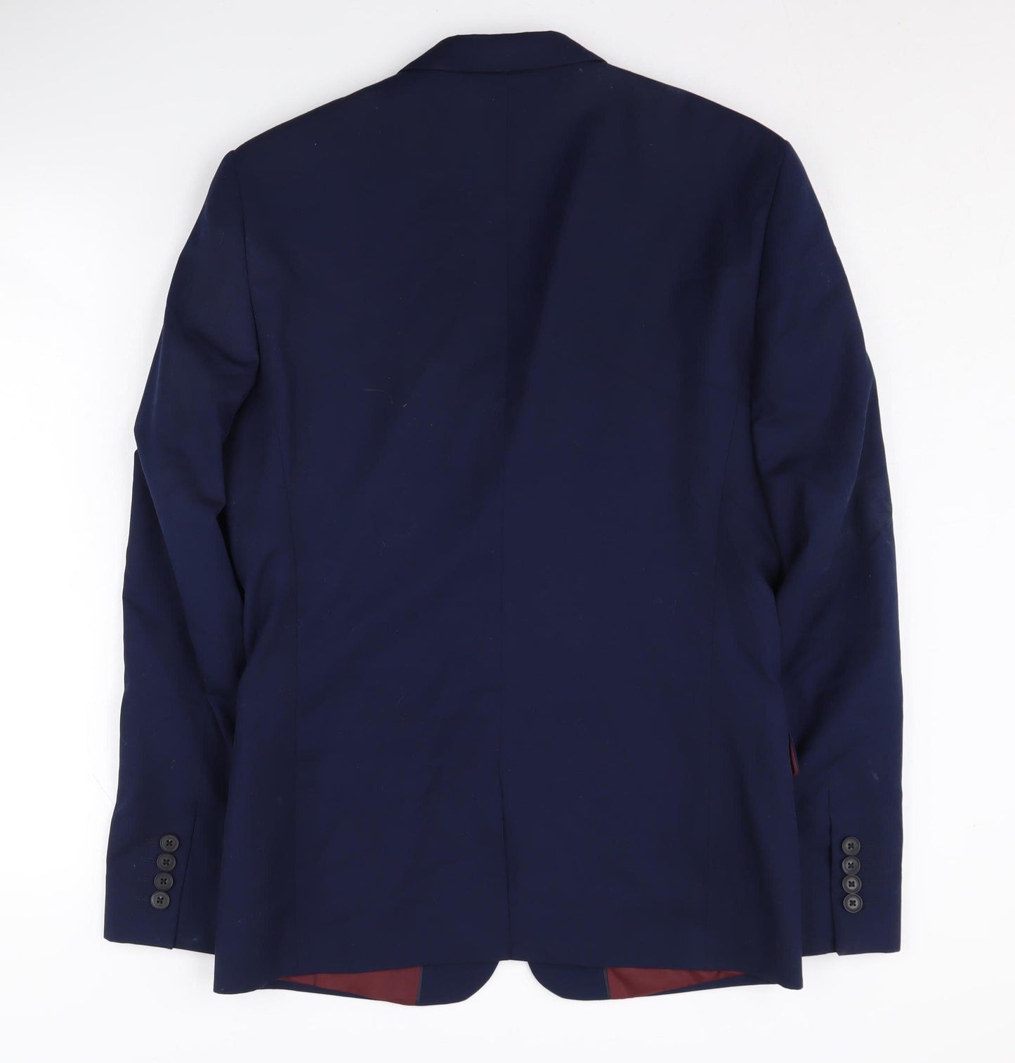 River Island Men's Blue Blazer 38R Casual Notch Lapel