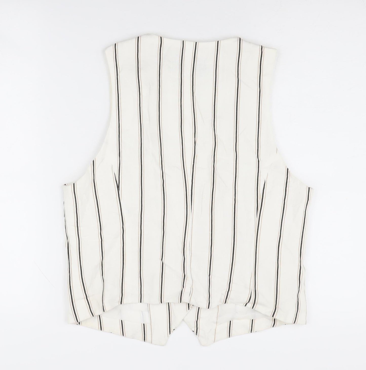ASOS DESIGN Women's White Striped Waistcoat Size 12