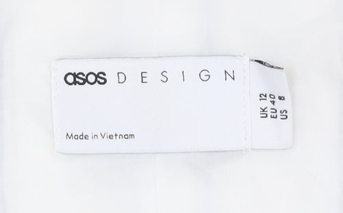 ASOS DESIGN Women's White Striped Waistcoat Size 12