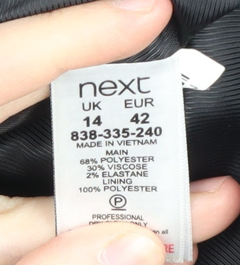 Next Women's Black Blazer Regular Fit Size 14