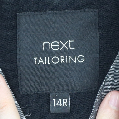Next Women's Black Blazer Regular Fit Size 14