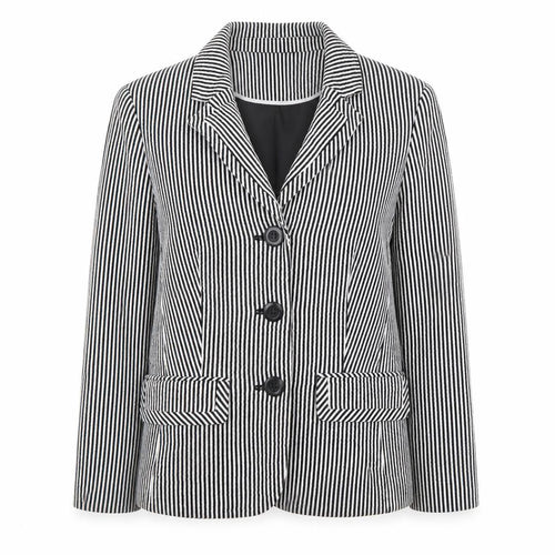 Debenhams Women's Black Striped Blazer Size 10