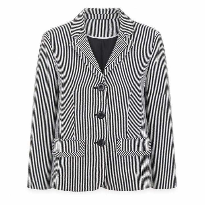 Debenhams Women's Black Striped Blazer Size 10