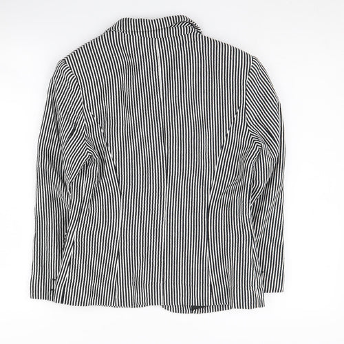 Debenhams Women's Black Striped Blazer Size 10