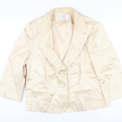 CC Beige Women's Blazer Size 14 Petite