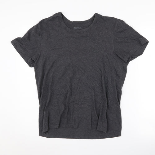 Boss Men's Grey T-Shirt Size S Short Sleeve
