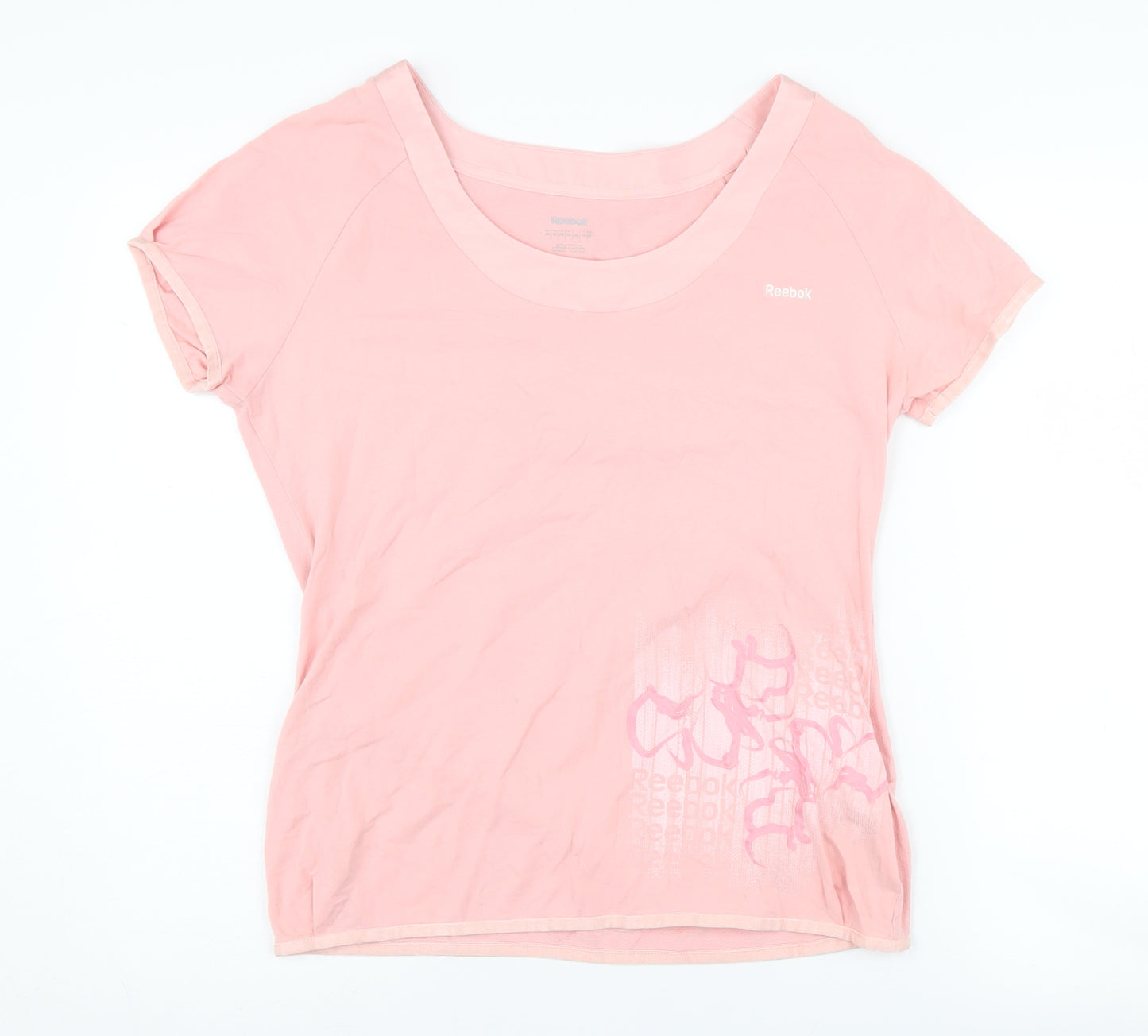 Reebok Women's Pink T-Shirt, Size 12, Casual Summer Essential