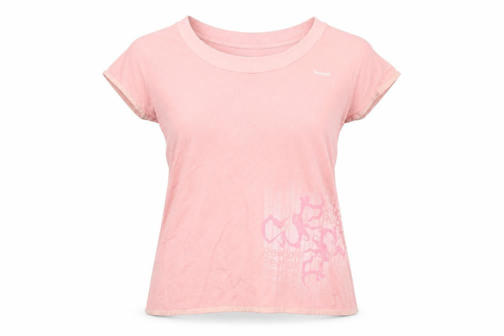 Reebok Women's Pink T-Shirt, Size 12, Casual Summer Essential
