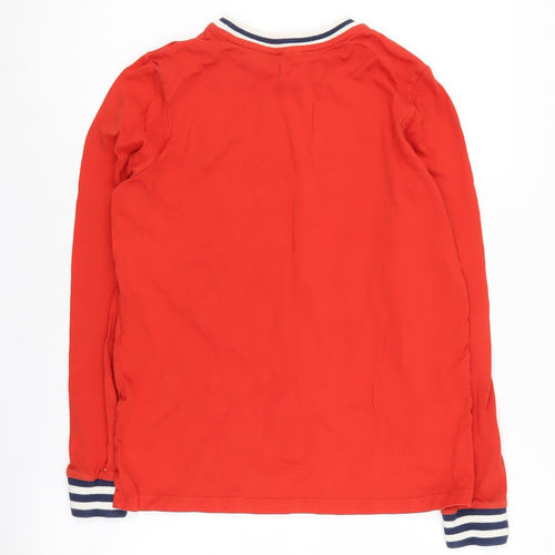Mini Boden Boys Red Long Sleeve Crew Neck T-Shirt 13-14 Years