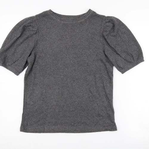 Marks and Spencer Women’s Grey Puff Sleeve Knit Top