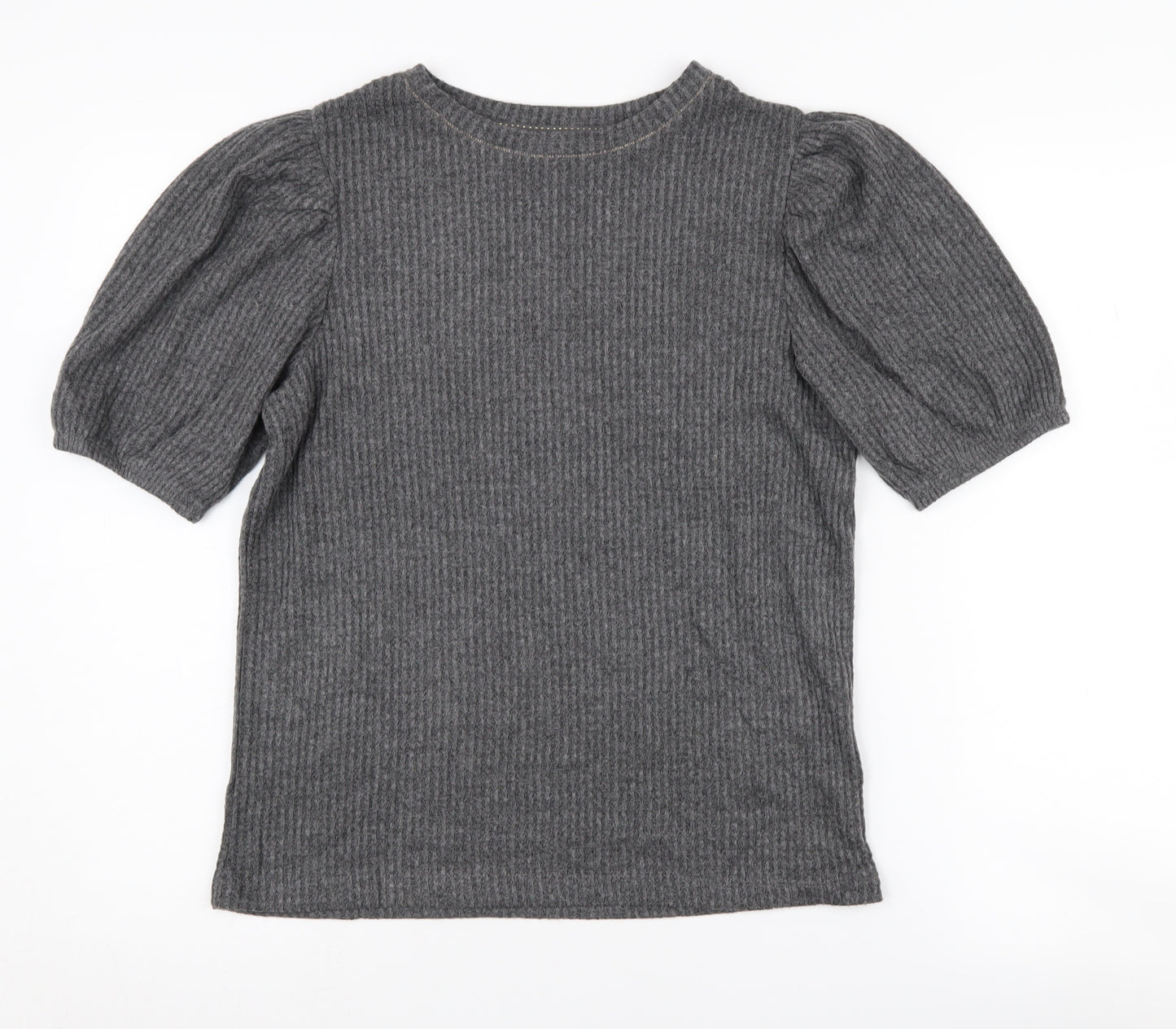 Marks and Spencer Women’s Grey Puff Sleeve Knit Top