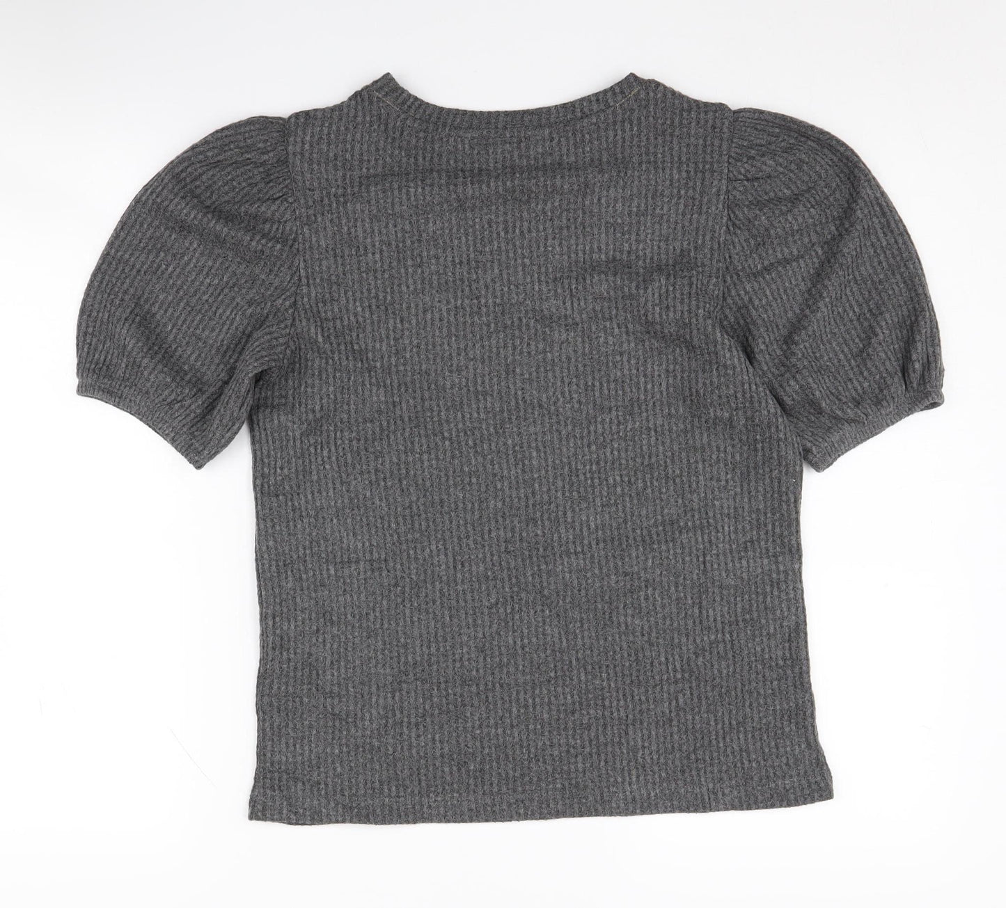 Marks and Spencer Women’s Grey Puff Sleeve Knit Top