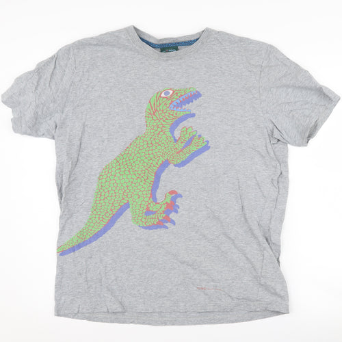 Paul Smith Dino Grey T-Shirt, L, Graphic Print, Cotton