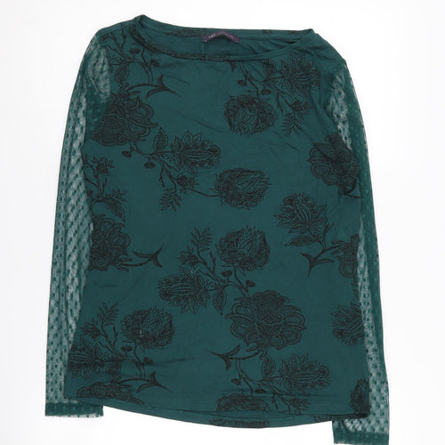 Marks and Spencer Green Floral Blouse UK 12