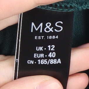 Marks and Spencer Green Floral Blouse UK 12