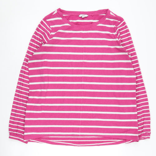 Next Women's Pink Striped Pullover Jumper, Size 16