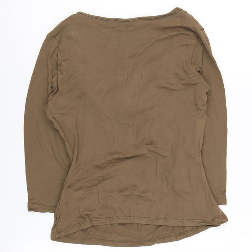 Marks and Spencer Brown Cowl Neck Top UK 10