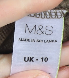 Marks and Spencer Brown Cowl Neck Top UK 10