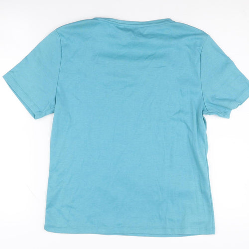 TIGI Wear Women's Blue Square Neck T-Shirt Size 14