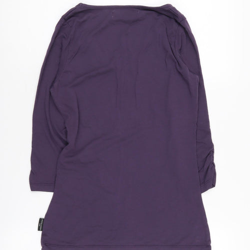 Jasper Conran Women's Purple T-Shirt, Size S, 3/4 Sleeve, Scoop Neck