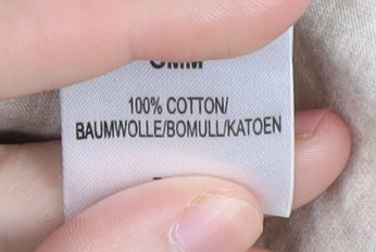 Cotton Traders Women's Beige V-Neck T-Shirt M