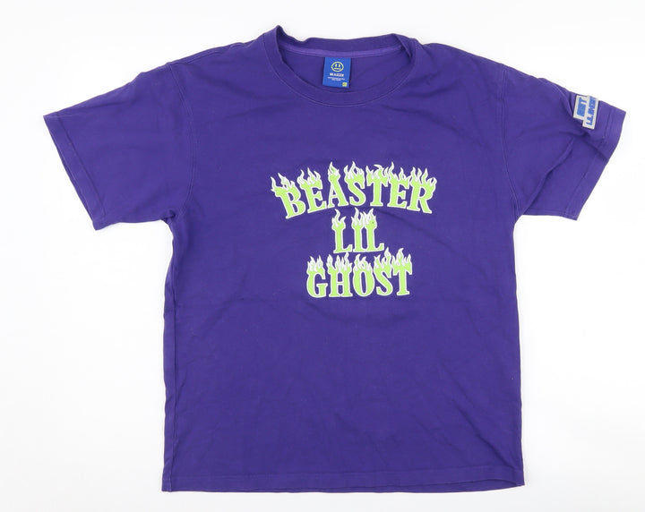 Beaster Men's Purple Graphic Print T-Shirt XS