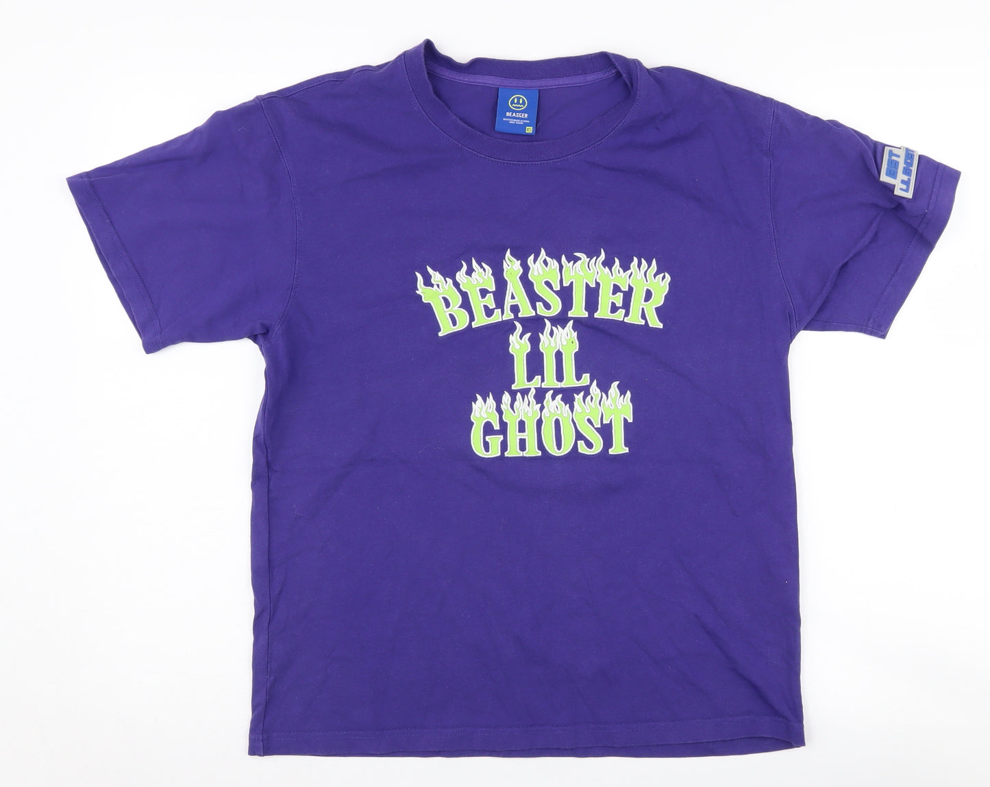 Beaster Men's Purple Graphic Print T-Shirt XS