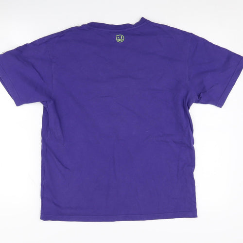 Beaster Men's Purple Graphic Print T-Shirt XS