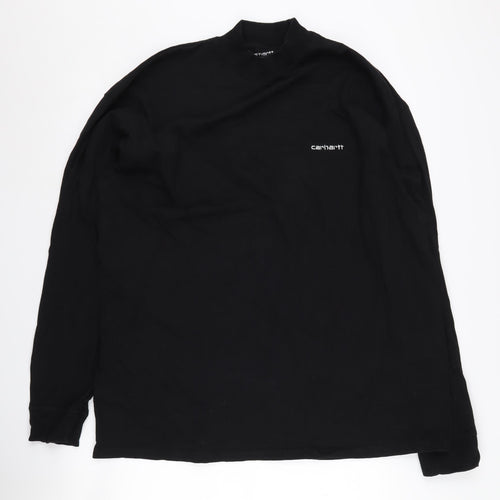 Carhartt Men’s Black Mock Neck Long Sleeve T-Shirt 2XL