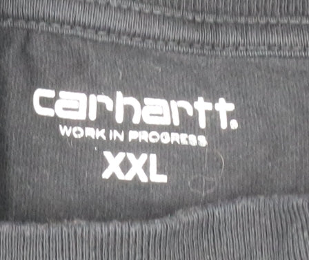 Carhartt Men’s Black Mock Neck Long Sleeve T-Shirt 2XL