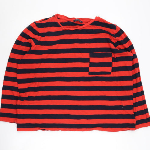 Marks & Spencer Women's Red Striped Jersey Top Size 20