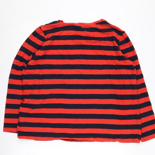 Marks & Spencer Women's Red Striped Jersey Top Size 20