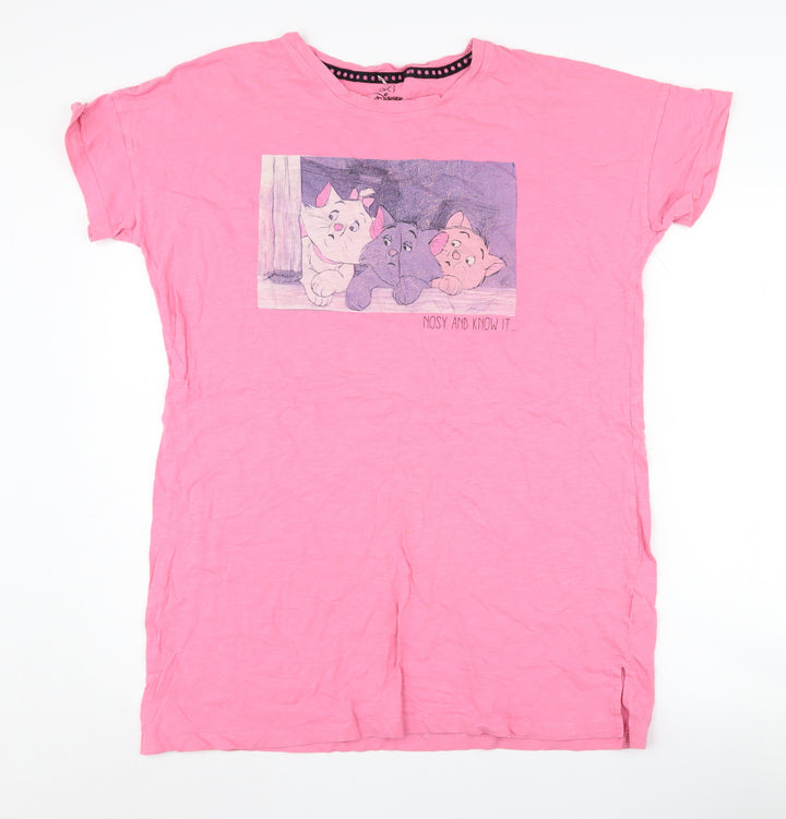 Disney Women's Pink Nightshirt, Size 10-12, Cotton, Graphic