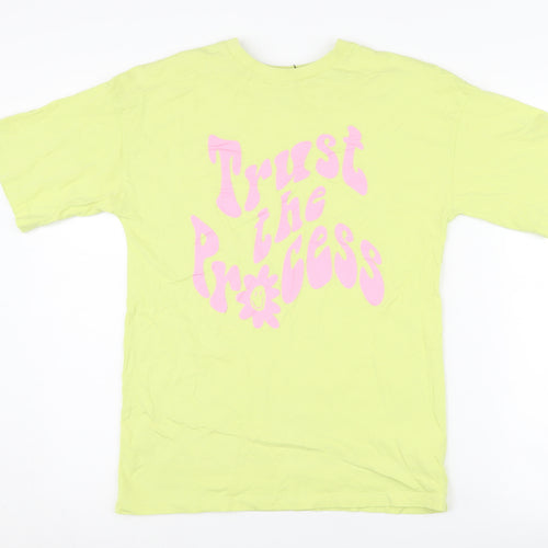 Candy Girls Yellow Graphic T-Shirt, Size 13 - Trust the Process
