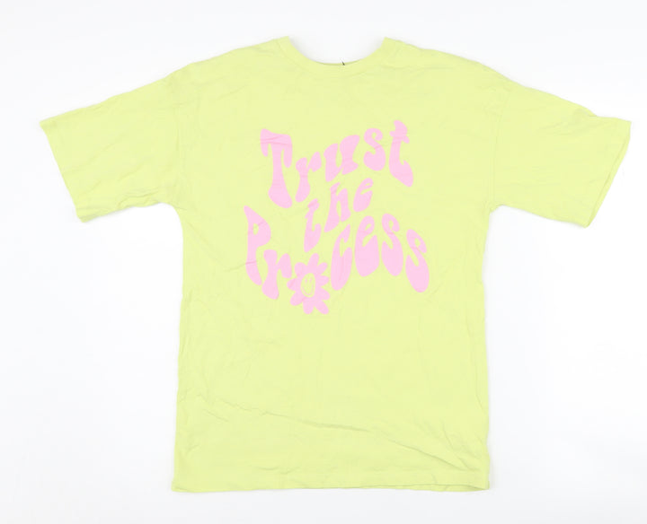 Candy Girls Yellow Graphic T-Shirt, Size 13 - Trust the Process