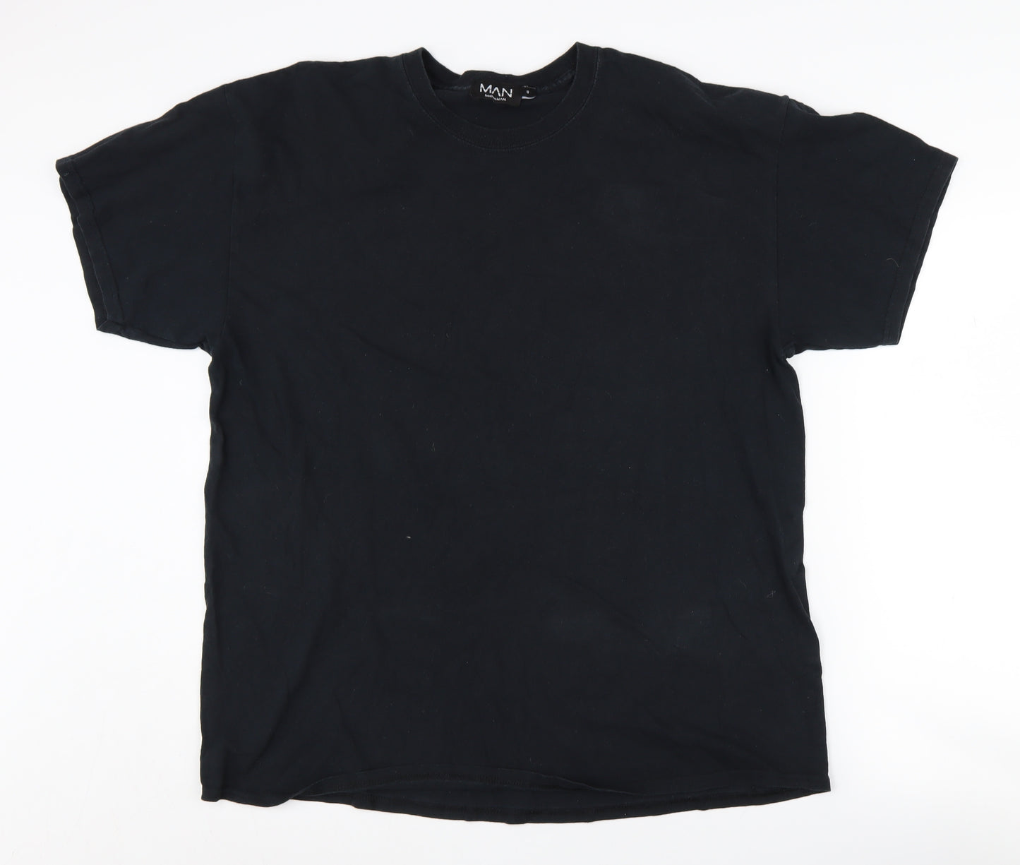 boohooMAN Black Graphic Print T-Shirt Men S