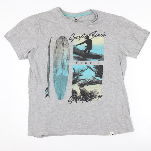 STH SHORE Men's Grey Beach Graphic T-Shirt, Size M