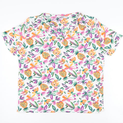 Isle Women's Multicoloured Floral T-Shirt Medium