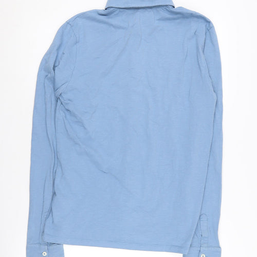 Reiss Women's Blue Button-Up Shirt Medium