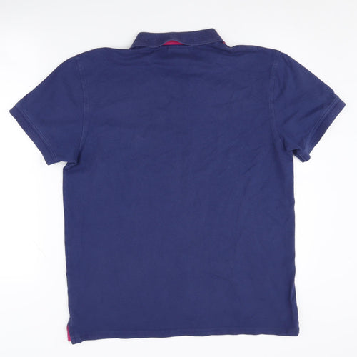 GANT Unisex Adults Blue Polo Shirt L Cotton Casual