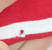 Hobbs Women's Red 3/4 Sleeve Striped Top, Size M