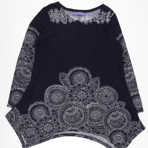 Autonomy Women's Black L Pullover Geometric Jumper