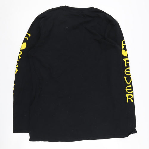 Gildan Men's Black Long Sleeve T-Shirt Size L