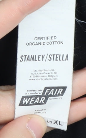 Stanley/Stella Men's Black Graphic T-Shirt XL