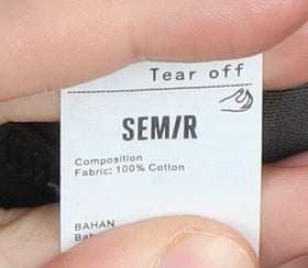 SEMI-R Unisex Black Grey Ringer T-Shirt L Cartoon