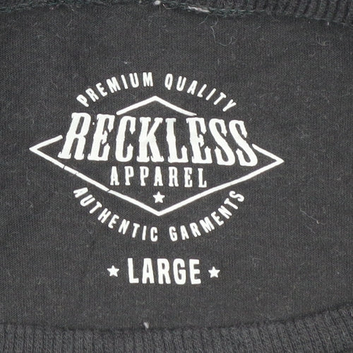 Reckless Apparel Men's Black The Doors T-Shirt L