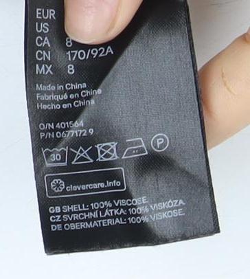 H&M Women’s Black Animal Print Tunic Blouse, Size 12